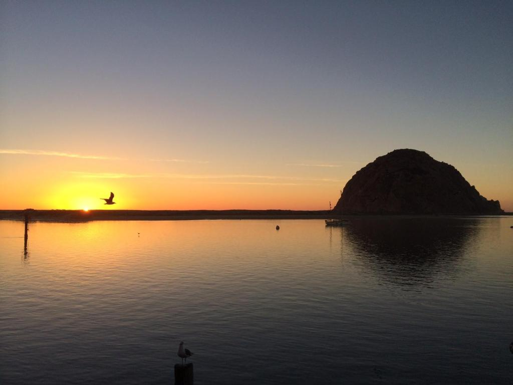 Sunset over Morro Bay and Morro Rock